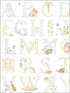 Alphabet fabric in pastel color - pattern number DA62001 - by Seabrook in the Day Dreamers collection