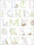 Alphabet wallpaper in light pastel color - pattern number DA62009 - by Seabrook in the Day Dreamers collection