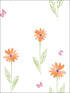 Daisy Field fabric in orange and lime color - pattern number DA62603 - by Seabrook in the Day Dreamers collection