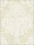 Puff Damask fabric in metallic and off white color - pattern number AW70805 - by Collins and Company in the Casa Blanca 2 collection