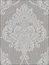 Puff Damask fabric in metallic silver glitter and tan color - pattern number AW70808 - by Collins and Company in the Casa Blanca 2 collection