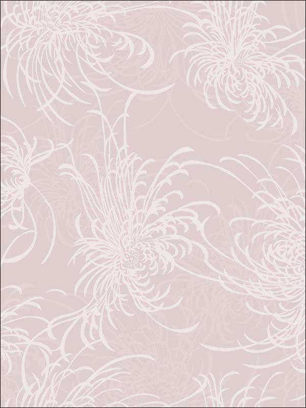 Noell Floral wallpaper in blush glitter and off white color - pattern number AW71501 - by Collins and Company in the Casa Blanca 2 collection