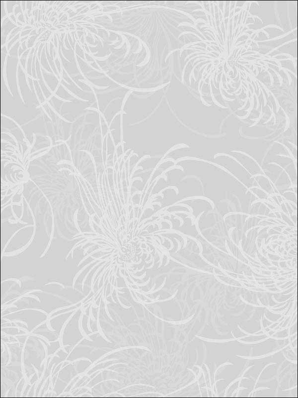 Noell Floral wallpaper in beige and off white color - pattern number AW71508 - by Collins and Company in the Casa Blanca 2 collection