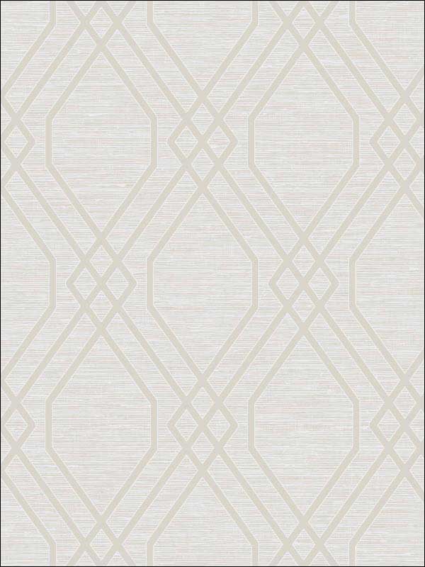 Diamond Geo wallpaper in beige and silver glitter color - pattern number AW73708 - by Collins and Company in the Casa Blanca 2 collection