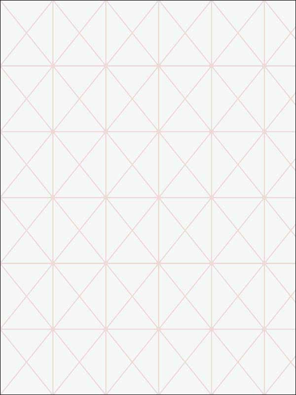 Triangle Geo fabric in blush glitter and off white color - pattern number AW73801 - by Collins and Company in the Casa Blanca 2 collection