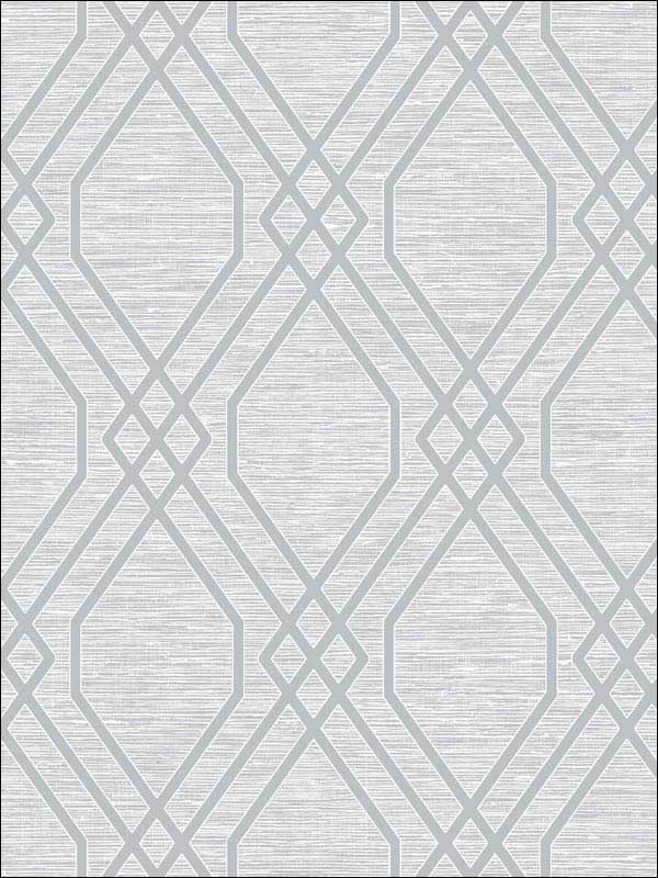 Diamond Cork wallpaper in metallic silver and white color - pattern number AW74127 - by Collins and Company in the Casa Blanca 2 collection