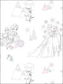 Disney Frozen Peel and Stick wallpaper in black and white color - pattern number RMK11169RL - by York in the Peel and Stick Wallpaper by York collection