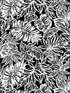 Tropical Leaf Peel and Stick wallpaper in black color - pattern number RMK11439WP - by York in the Peel and Stick Wallpaper by York collection