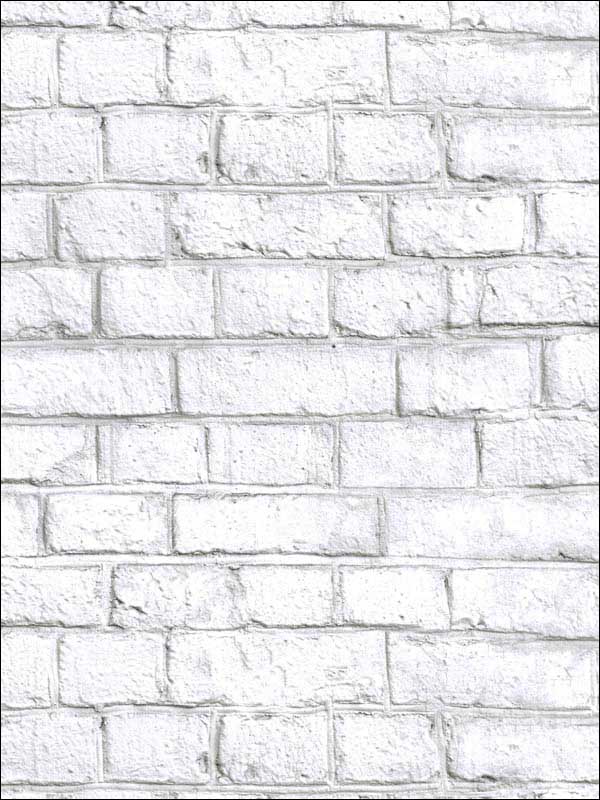Brick Peel and Stick wallpaper in white color - pattern number RMK11237WP - by York in the Peel and Stick Wallpaper by York collection