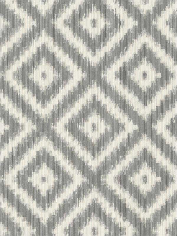 Ikat Diamond wallpaper in anchor color - pattern number WBP10800.WT.0 - by Winfield Thybony in the Barclay Butera Living in Style collection