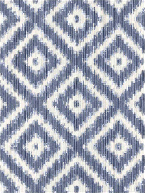 Ikat Diamond wallpaper in indigo color - pattern number WBP10802.WT.0 - by Winfield Thybony in the Barclay Butera Living in Style collection