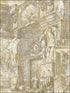 Antique Monument wallpaper in soft brown color - pattern number RM60102 - by Casa Mia in the Diamond collection