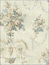 English Floral Cameo fabric in soft cream soft blue color - pattern number RM61202 - by Casa Mia in the Diamond collection