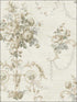 English Floral Cameo wallpaper in soft white soft grey color - pattern number RM61208 - by Casa Mia in the Diamond collection