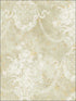 Classic Floral Cameo fabric in soft gold white color - pattern number RM61505 - by Casa Mia in the Diamond collection