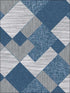 Textile Geo fabric in soft blue grey color - pattern number RM90302 - by Casa Mia in the Graphite collection