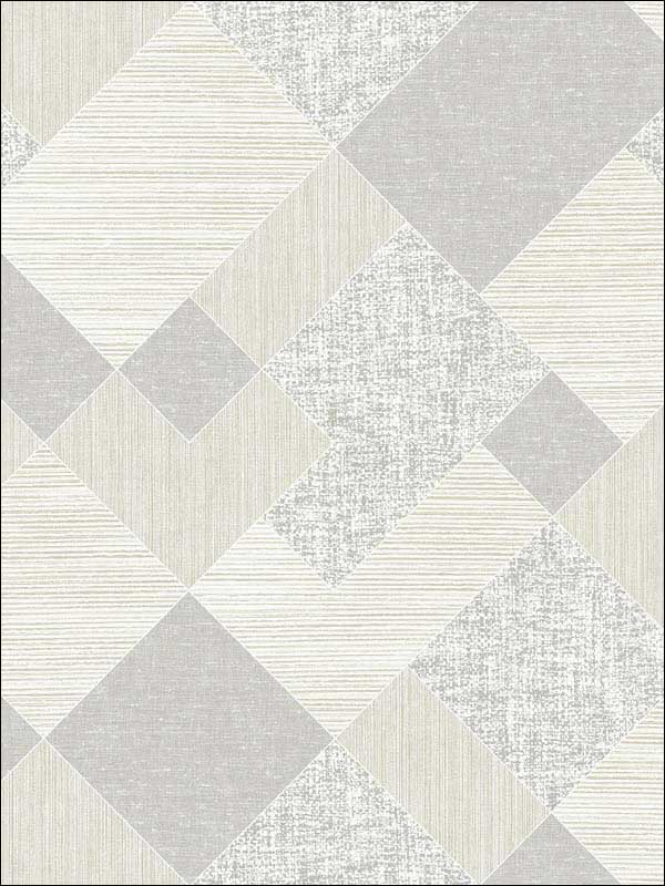 Textile Geo fabric in grey soft grey color - pattern number RM90305 - by Casa Mia in the Graphite collection