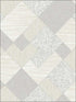 Textile Geo fabric in cream grey color - pattern number RM90308 - by Casa Mia in the Graphite collection