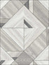 Geometric Wood fabric in grey color - pattern number RM90410 - by Casa Mia in the Graphite collection