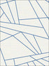 Geo fabric in white blue color - pattern number RM90702 - by Casa Mia in the Graphite collection