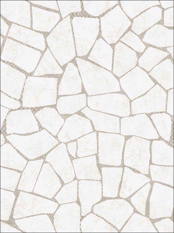 Tile Effect fabric in white cream color - pattern number RM91407 - by Casa Mia in the Graphite collection