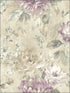 Watercolor Flower fabric in soft purple beige color - pattern number RM50209 - by Casa Mia in the Opal collection