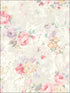 Bouquet Flower fabric in pink yellow soft grey color - pattern number RM50701 - by Casa Mia in the Opal collection