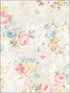 Bouquet Flower fabric in pink blue yellow soft grey color - pattern number RM50702 - by Casa Mia in the Opal collection