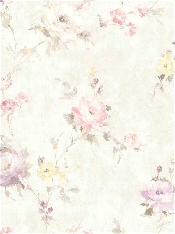 English Rose wallpaper in beige pink color - pattern number RM51009 - by Casa Mia in the Opal collection