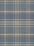 Tartan fabric in blue soft gold color - pattern number RM80102 - by Casa Mia in the Quartz collection