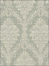 Damask Cameo fabric in soft green cream color - pattern number RM80304 - by Casa Mia in the Quartz collection