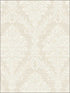 Damask Cameo fabric in cream white color - pattern number RM80305 - by Casa Mia in the Quartz collection