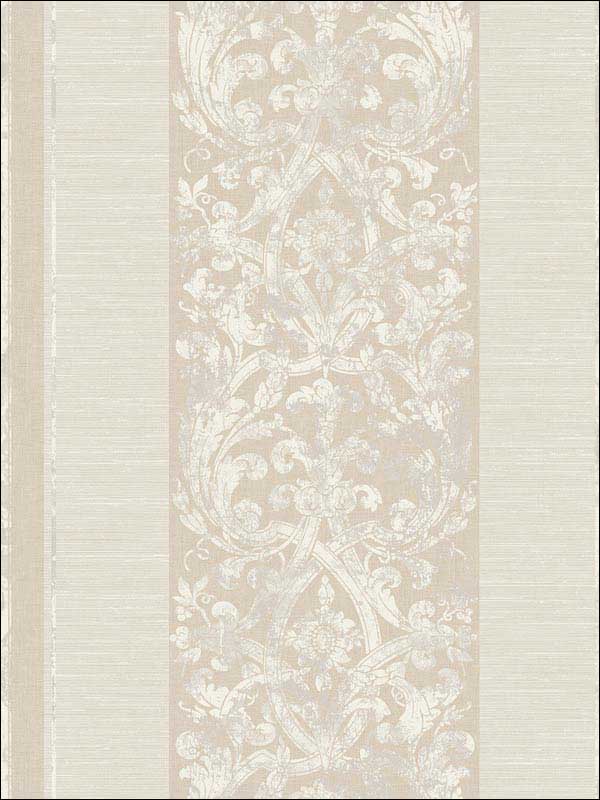 Gothic Stripes fabric in beige cream color - pattern number RM80605 - by Casa Mia in the Quartz collection