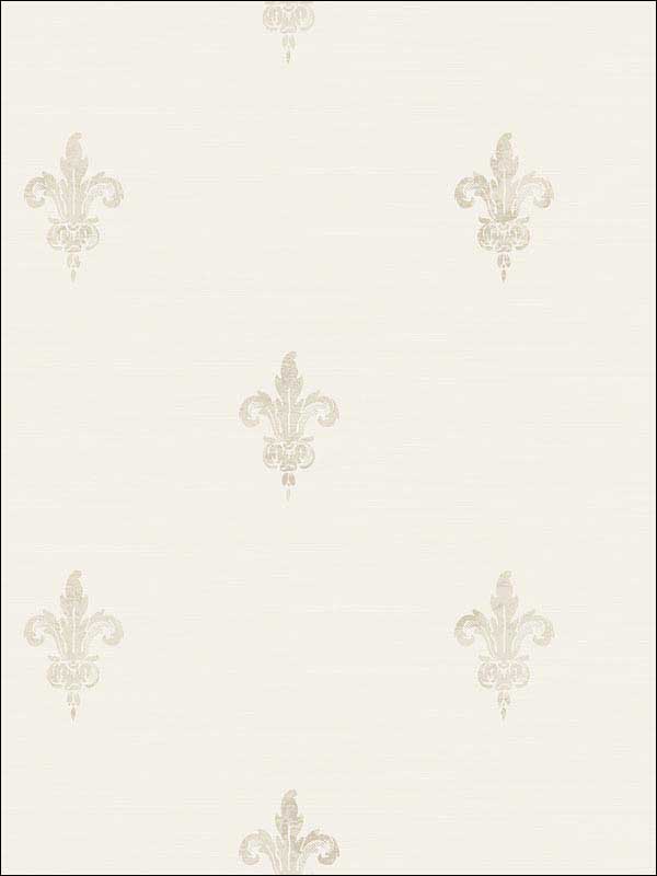 French Lily wallpaper in cream color - pattern number RM80805 - by Casa Mia in the Quartz collection