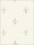 French Lily wallpaper in cream send color - pattern number RM80807 - by Casa Mia in the Quartz collection