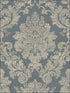 Textile Damask fabric in blue color - pattern number RM81102 - by Casa Mia in the Quartz collection