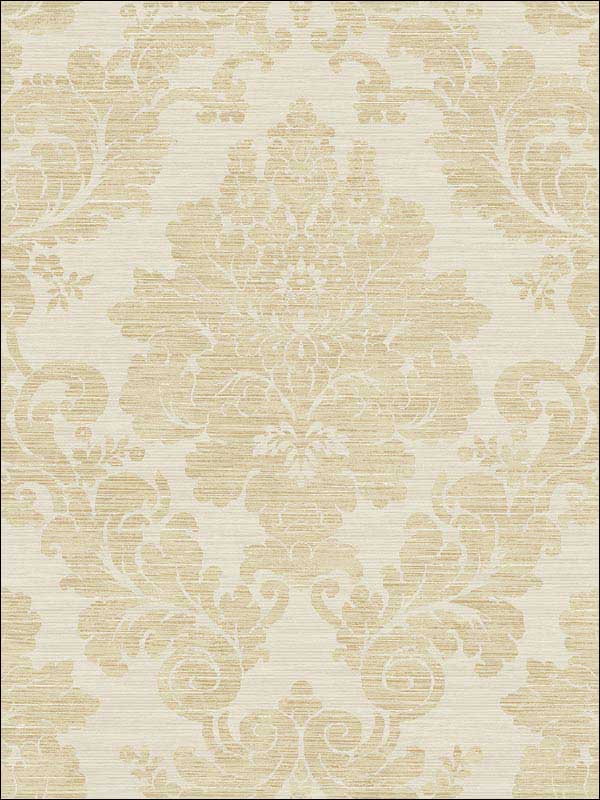 Textile Damask fabric in gold color - pattern number RM81105 - by Casa Mia in the Quartz collection