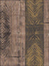 Tribal Stripes fabric in gold black dark brown color - pattern number RM40106 - by Casa Mia in the Titanium collection