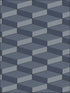 3D Geometric Cube fabric in blue dark blue grey color - pattern number RM40602 - by Casa Mia in the Titanium collection
