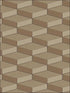 3D Geometric Cube fabric in beige brown dark brown color - pattern number RM40606 - by Casa Mia in the Titanium collection