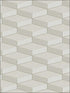 3D Geometric Cube fabric in white soft grey grey color - pattern number RM40610 - by Casa Mia in the Titanium collection