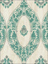 Classic Bead wallpaper in turquoise grey white color - pattern number RM30204 - by Casa Mia in the Zinc by Casa Mia collection