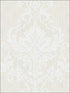 Geometrical Damask fabric in white cream color - pattern number RM30510 - by Casa Mia in the Zinc by Casa Mia collection