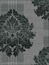 Neoclassic Contemporary Damask wallpaper in black grey color - pattern number RM30800 - by Casa Mia in the Zinc by Casa Mia collection