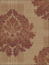 Neoclassic Contemporary Damask wallpaper in bronze red color - pattern number RM30801 - by Casa Mia in the Zinc by Casa Mia collection