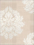 Neoclassic Contemporary Damask fabric in white soft beige color - pattern number RM30805 - by Casa Mia in the Zinc by Casa Mia collection