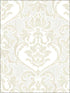 Antique Damask wallpaper in white cream color - pattern number RM31210 - by Casa Mia in the Zinc by Casa Mia collection