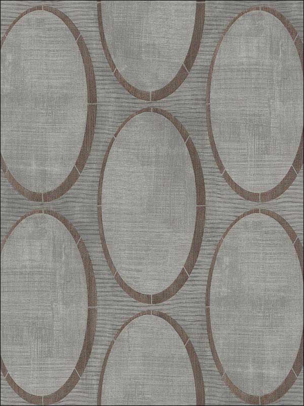 Metallic Circles fabric in grey brown color - pattern number RM70000 - by Casa Mia in the Zircon collection
