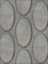 Metallic Circles fabric in grey brown color - pattern number RM70000 - by Casa Mia in the Zircon collection