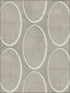 Metallic Circles fabric in grey white color - pattern number RM70008 - by Casa Mia in the Zircon collection